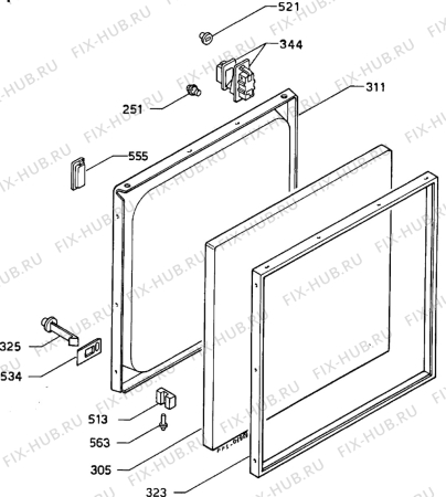 Взрыв-схема стиральной машины Zanussi FLD1200 - Схема узла Door 003